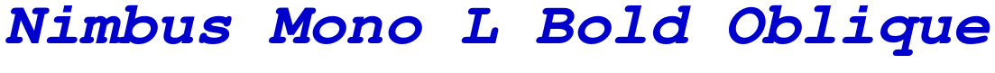 Nimbus Mono L Bold Oblique шрифт